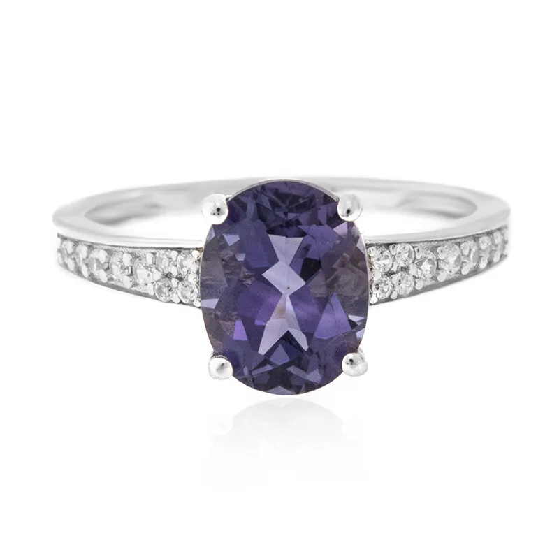 Anello in argento con Quarzo Mirtillo