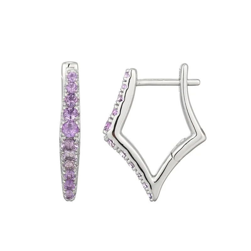 Orecchini in argento con Ametista Rose de France