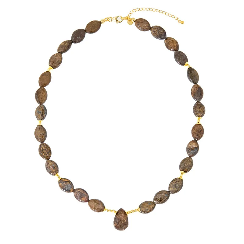 Collana in argento con Bronzite