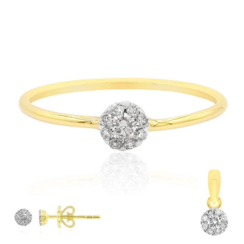 Parure in oro con Diamante I1 (G)