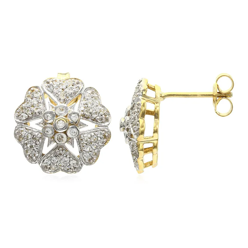 Orecchini placcati in oro con Zircone