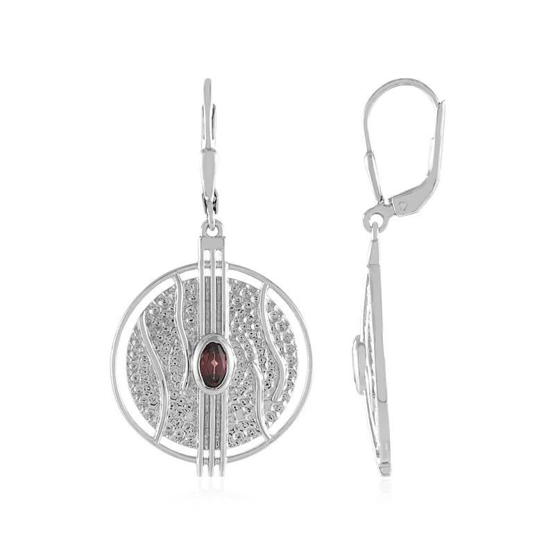 Orecchini in argento con Zircone Rosa