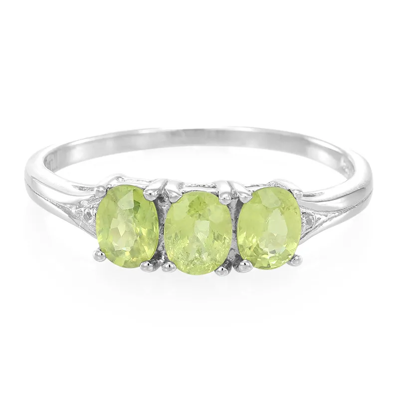 Anello placcato in platino con Zaffiro del Mozambico