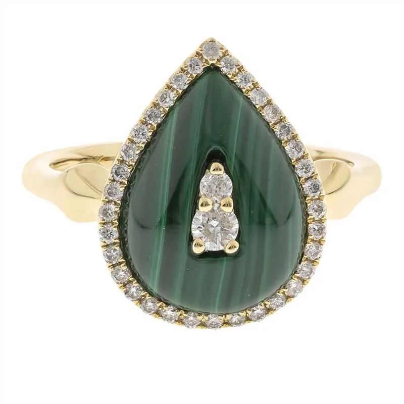 Anello in oro con Malachite (CIRARI)