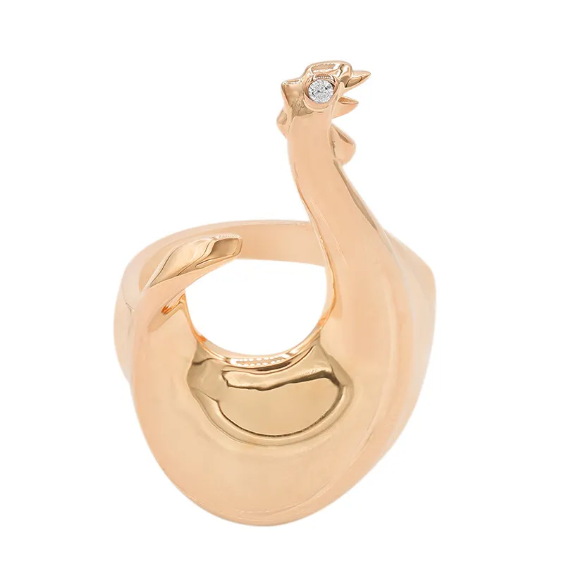 Anello placcato in oro con Zircone