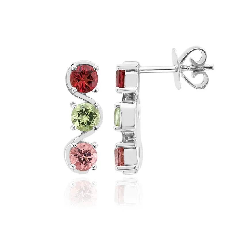 Orecchini in argento con Tormalina (Pallanova)