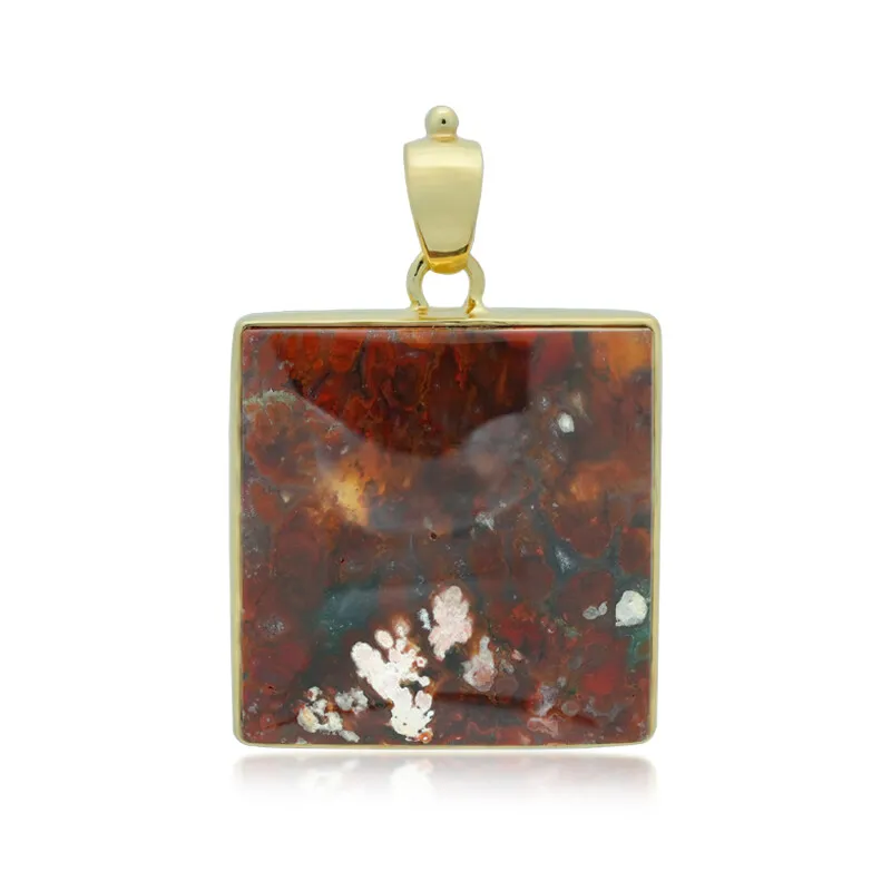 Ciondolo in argento con Agata Piumata di Giava