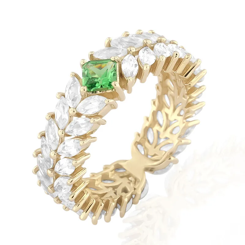 Anello in oro con Tsavorite del Kenya (de Melo)