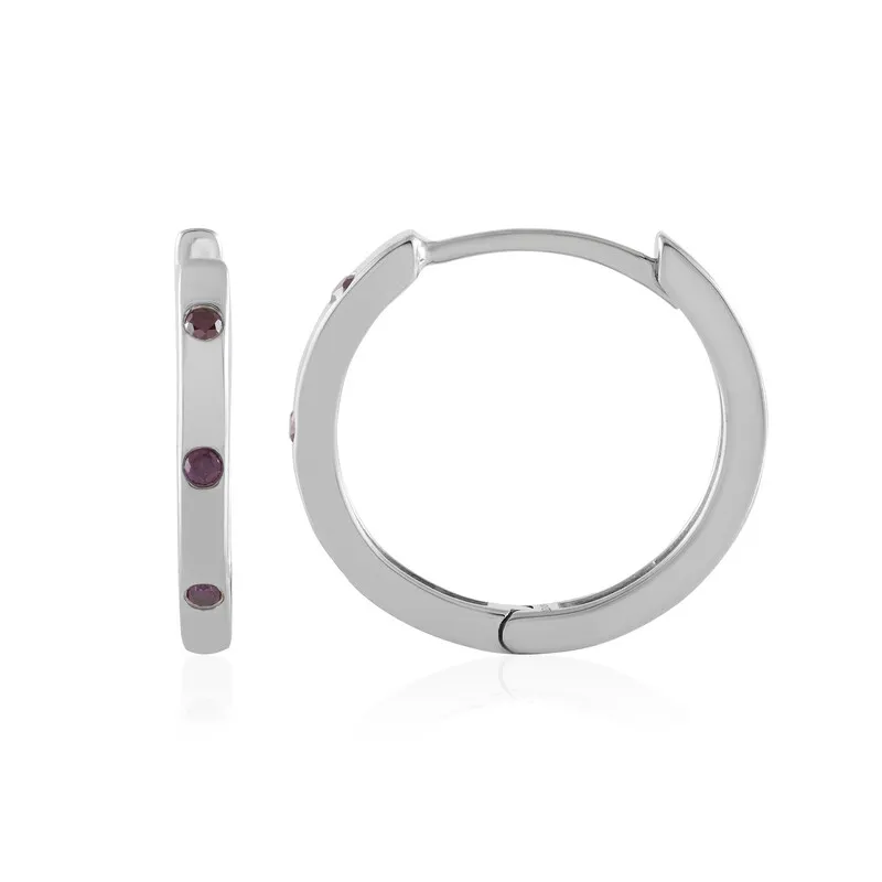 Orecchini in argento con Diamante Porpora I2