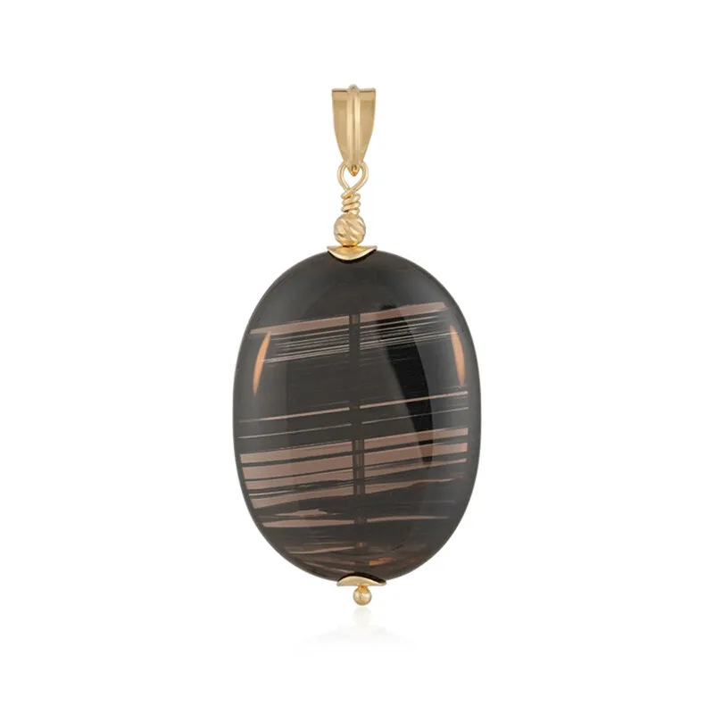 Ciondolo in argento con Ossidiana Lamellare
