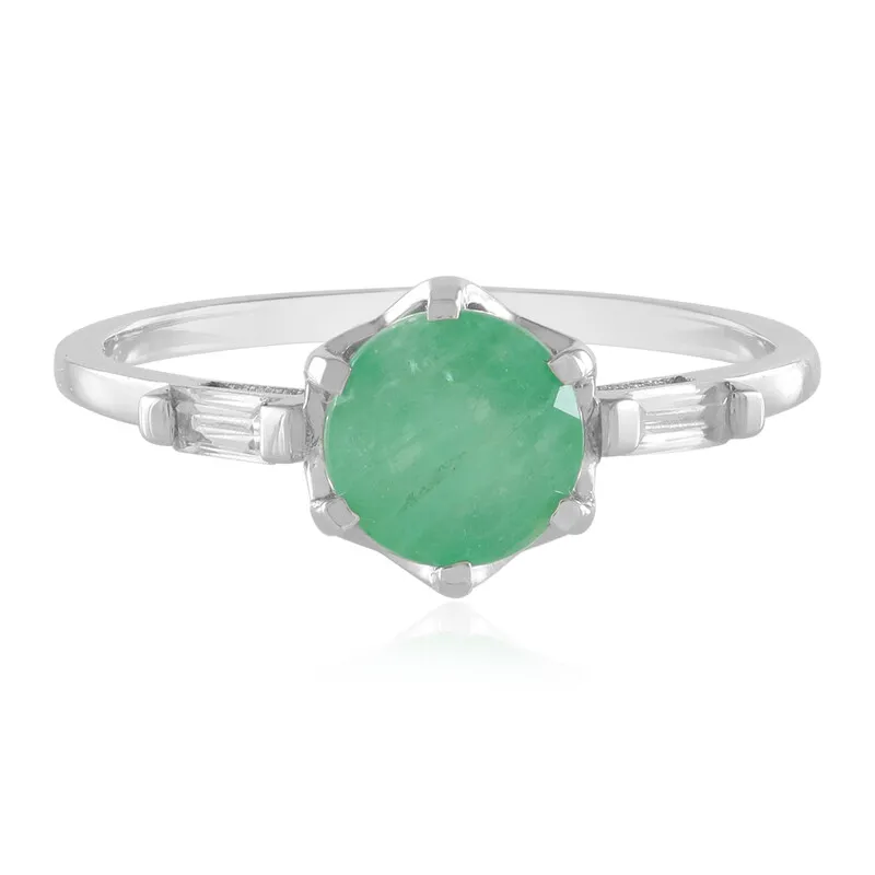 Anello in oro con Smeraldo Brasiliano