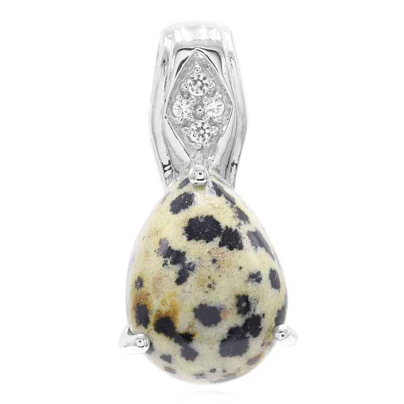 Ciondolo in argento con Diaspro Dalmata