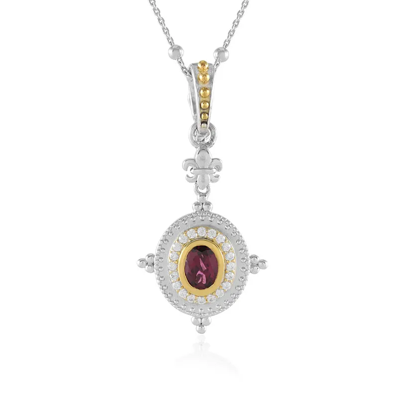 Collana in argento con Granato Malawi (Dallas Prince Designs)
