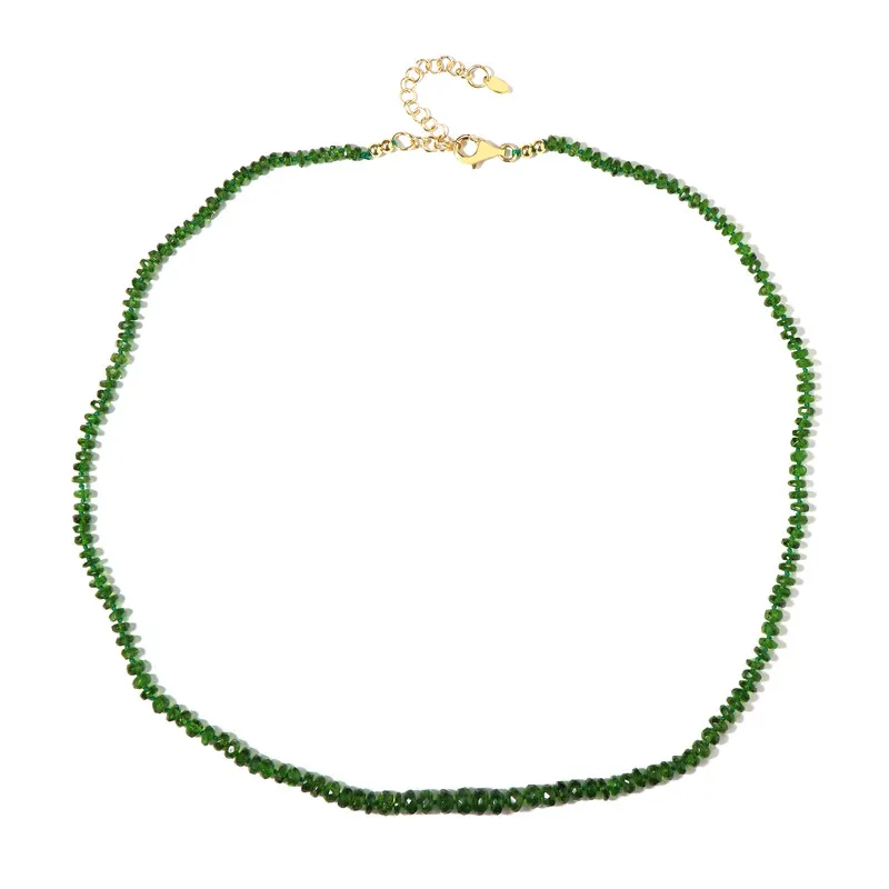 Collana in argento con Diopside Russo (Adela Silber)