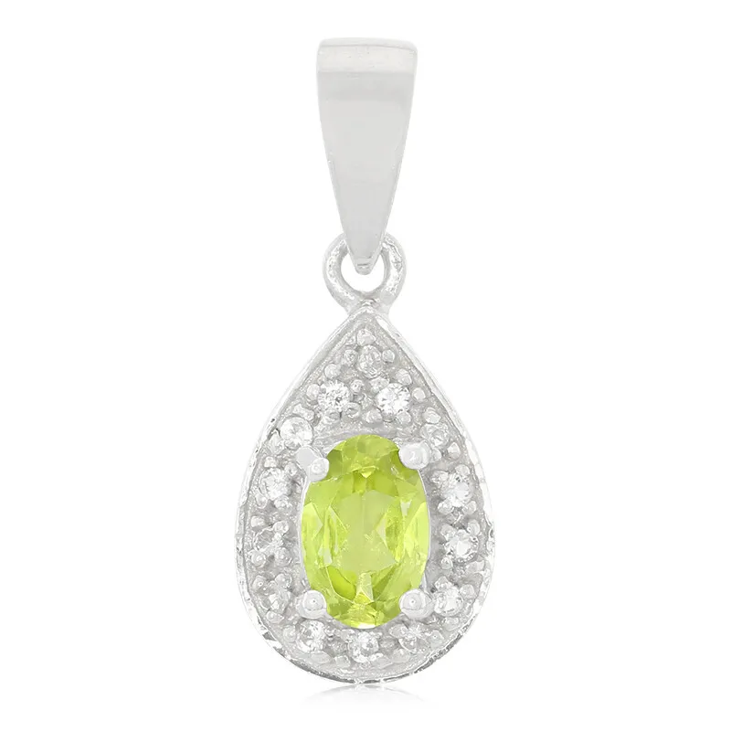 Ciondolo in argento con Peridoto Manchuria