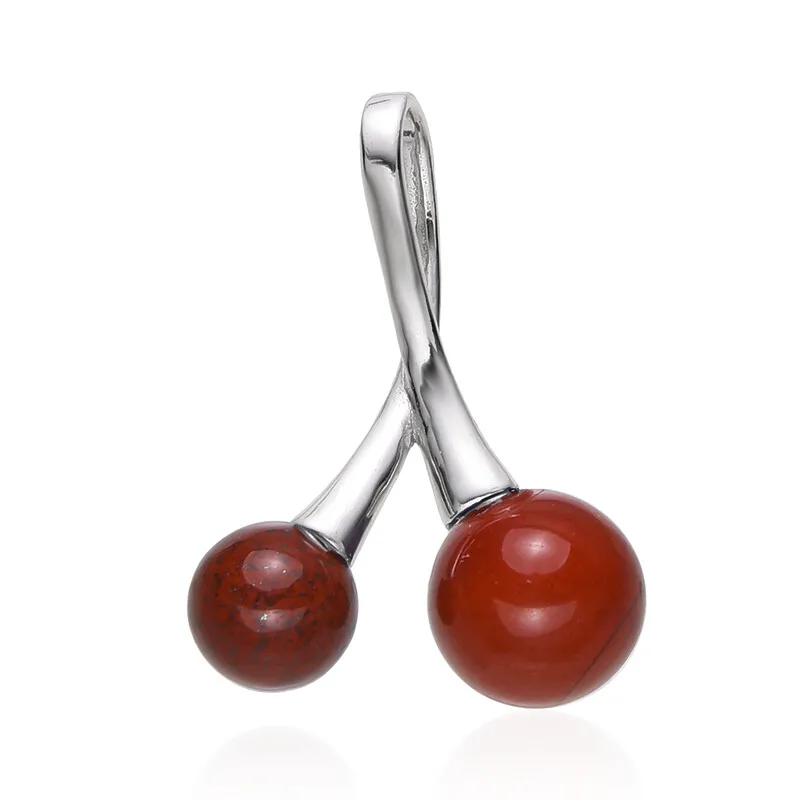 Ciondolo in argento con Diaspro Rosso