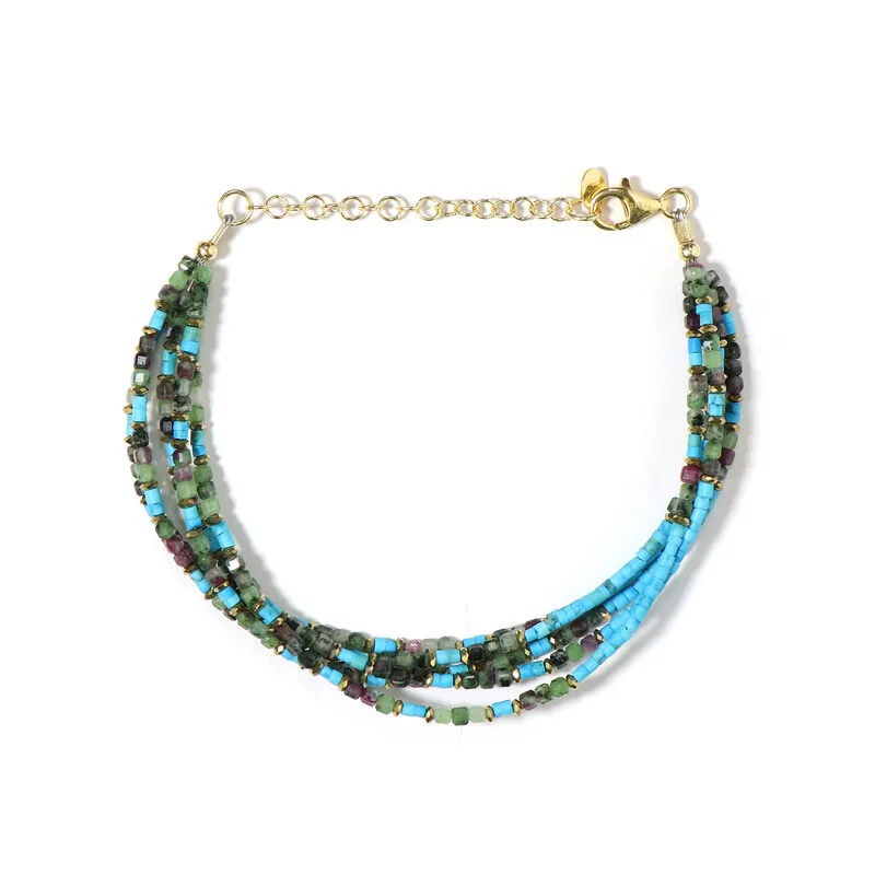 Bracciale in argento con Rubino Zoisite (Riya)