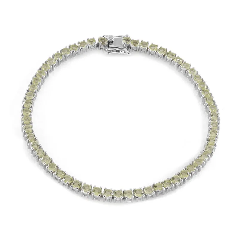Bracciale in argento con Quarzo Limone