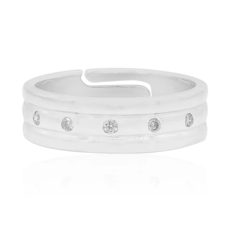 Anello da uomo in argento con Diamante I1 (G)