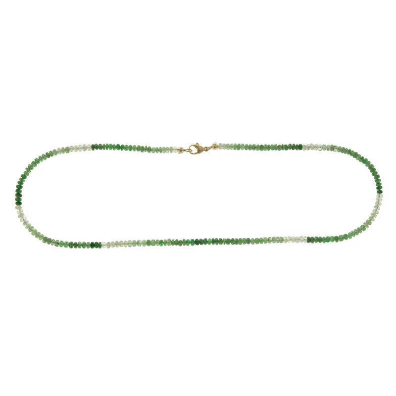Collana in oro con Tsavorite della Tanzania (CUSTODANA)