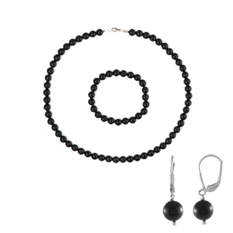 Parure in argento con Onice Nero