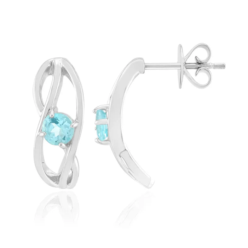 Orecchini in argento con Apatite Blu (Pallanova)