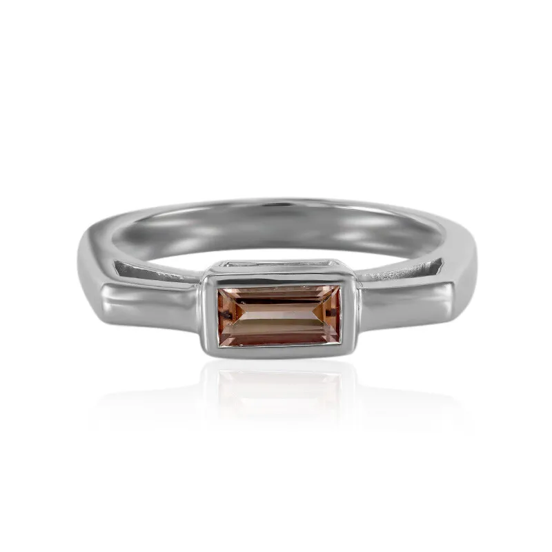 Anello in argento con Topazio Imperiale Ouro Preto