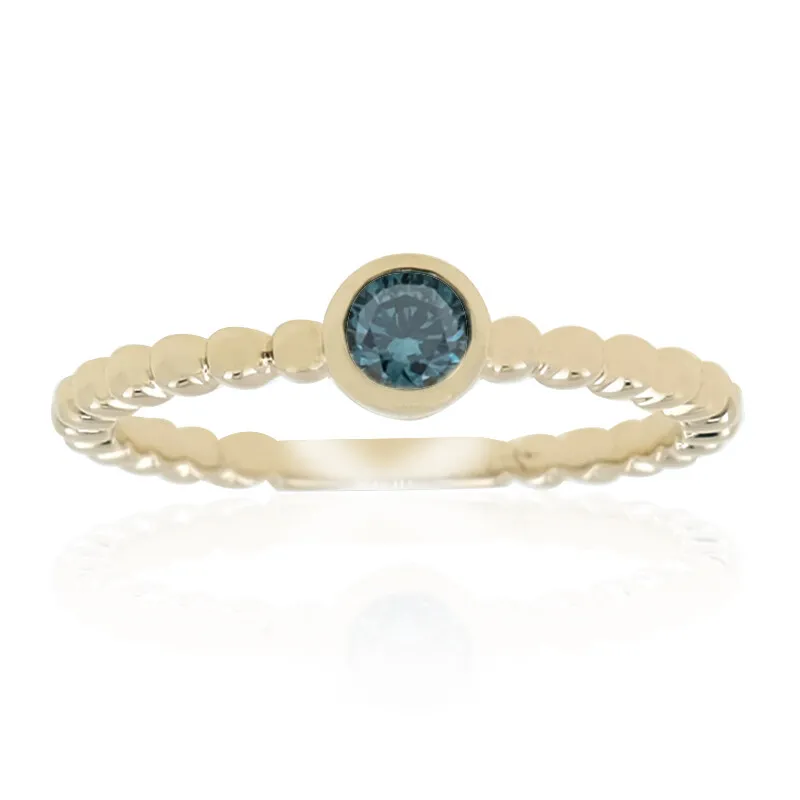 Anello in oro con Diamante Blu SI2 (de Melo)