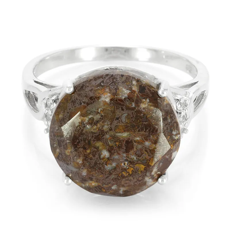 Anello in argento con Quarzo Dinosauro