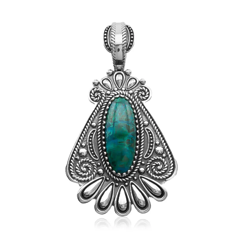 Ciondolo in argento con Crisocolla (Desert Chic)