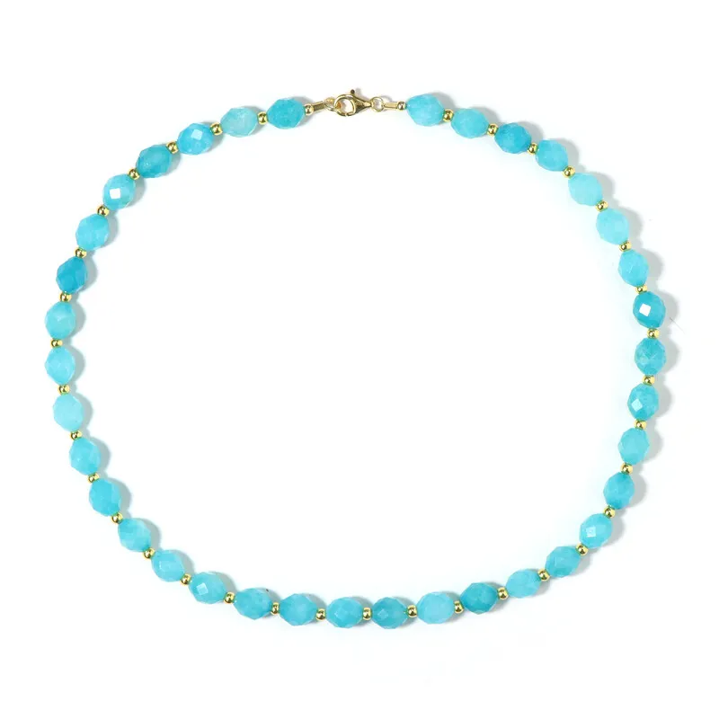 Collana in argento con Quarzo Blu Caraibico