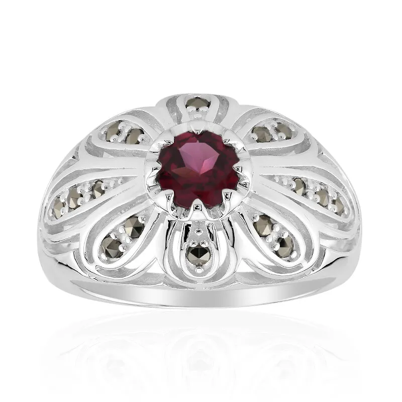 Anello in argento con Rodolite (Annette classic)