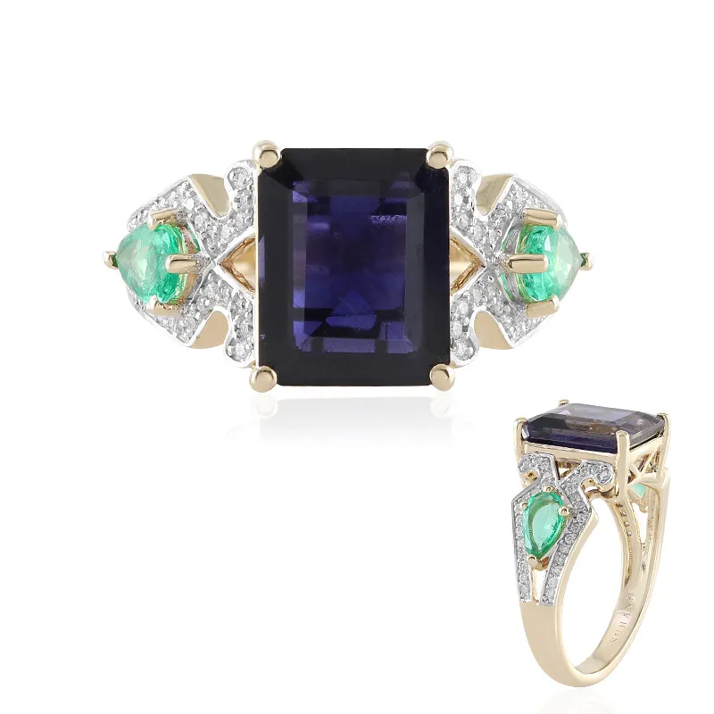 Anello in oro con Iolite (SUHANA)