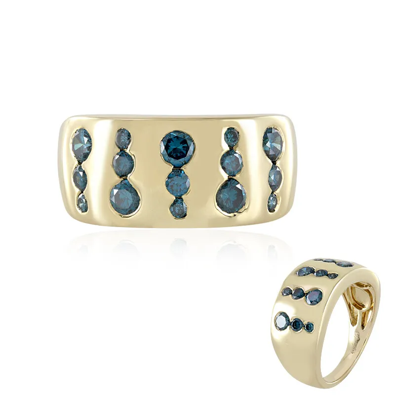 Anello in oro con Diamante Blu I2 (de Melo)