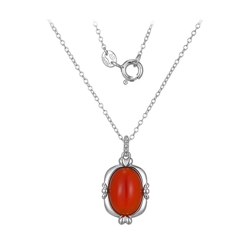 Collana in argento con Agata Rossa