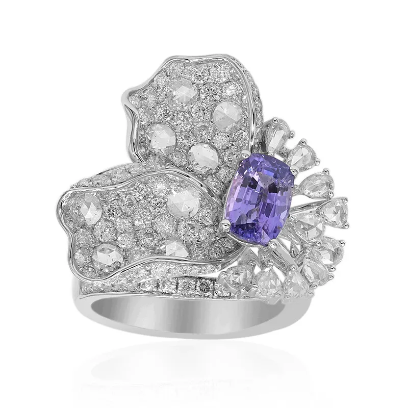 Anello in oro con Zaffiro Porpora (CIRARI)