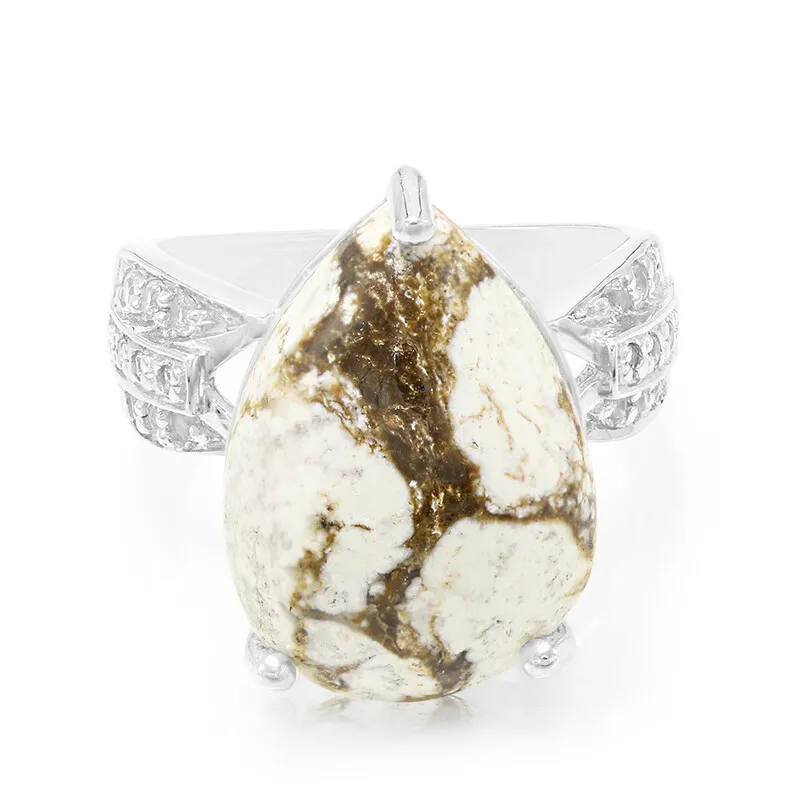 Anello in argento con Magnesite