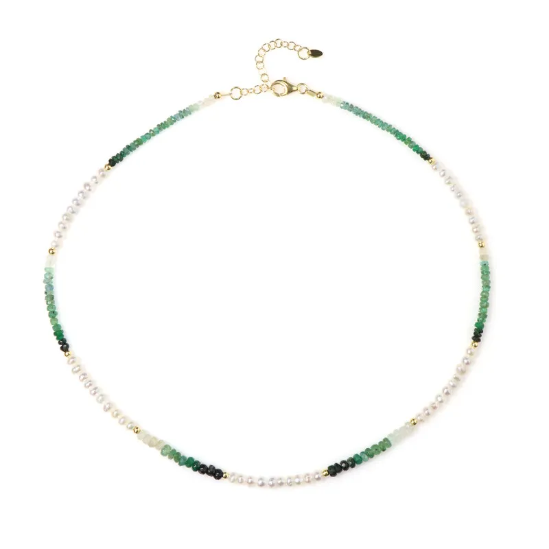 Collana in argento con Smeraldo Brasiliano (Riya)