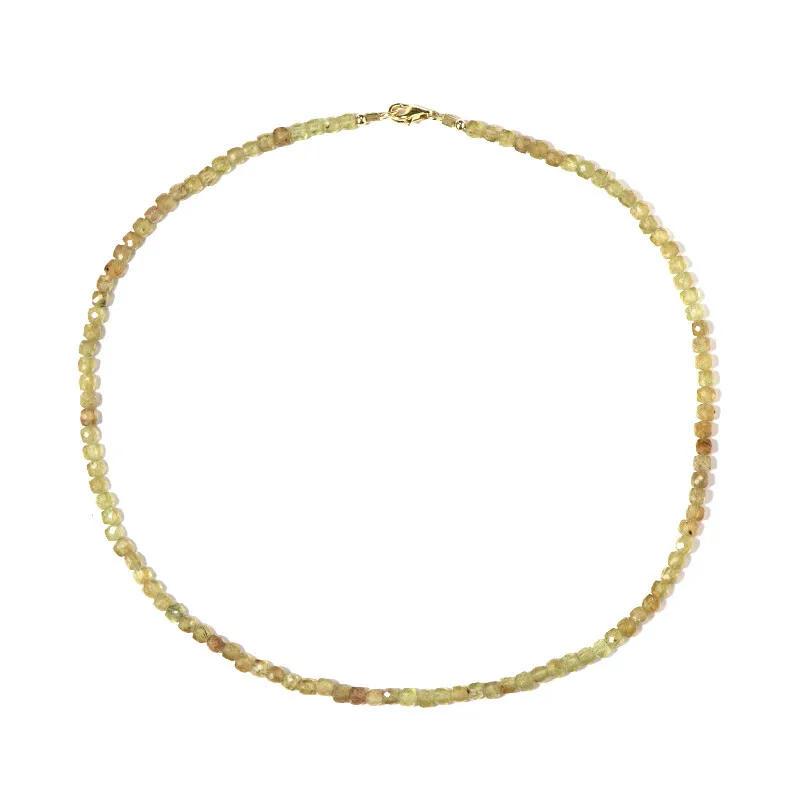 Collana in argento con Apatite Verde