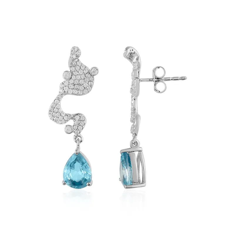 Orecchini in argento con Zircone Ratanakiri (SAELOCANA)