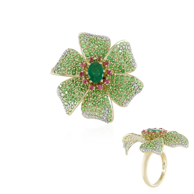 Anello in oro con Smeraldo Zambia (D'vyere)