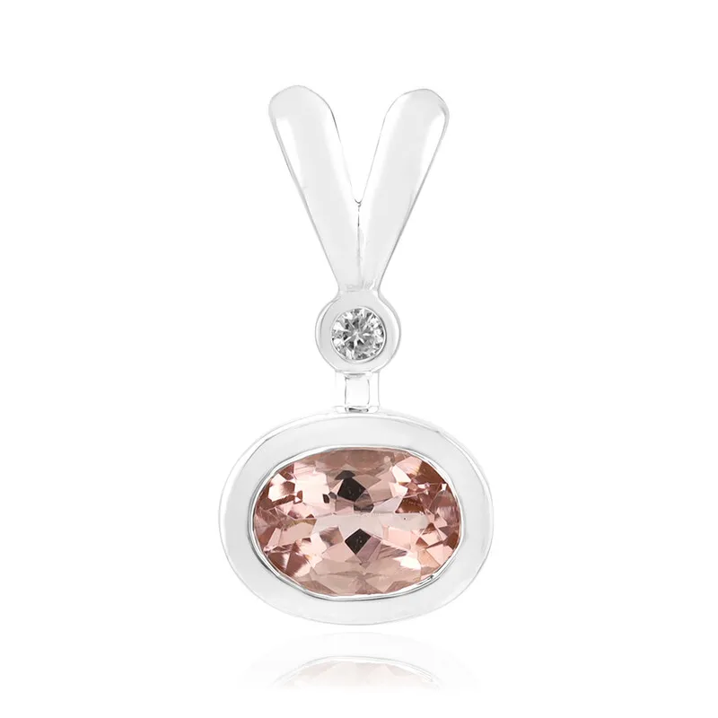 Ciondolo in argento con MORGANITE MARROPINO (Pallanova)