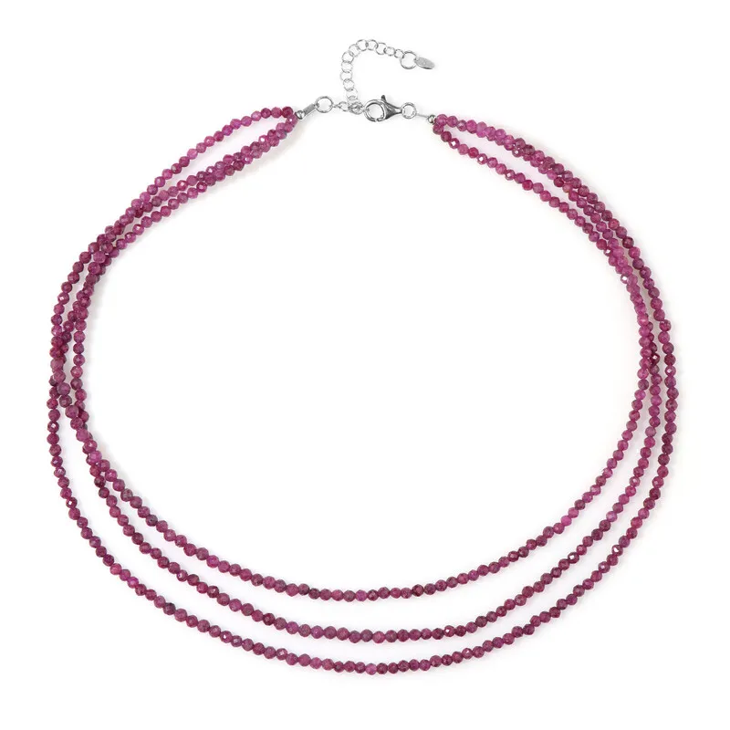 Collana in argento con Rubino Mozambico