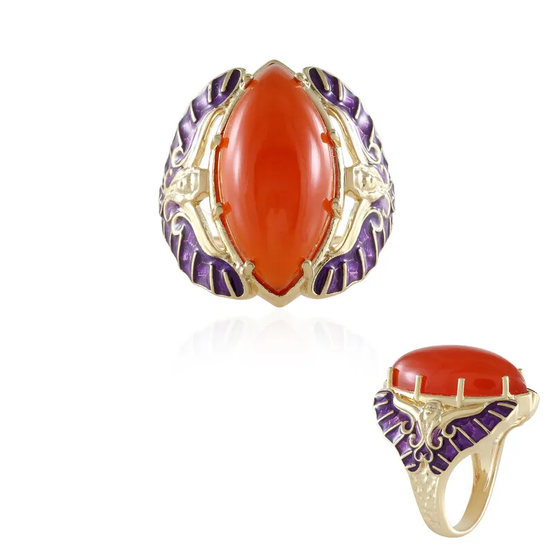 Anello in argento con Corniola (Adela Silber)