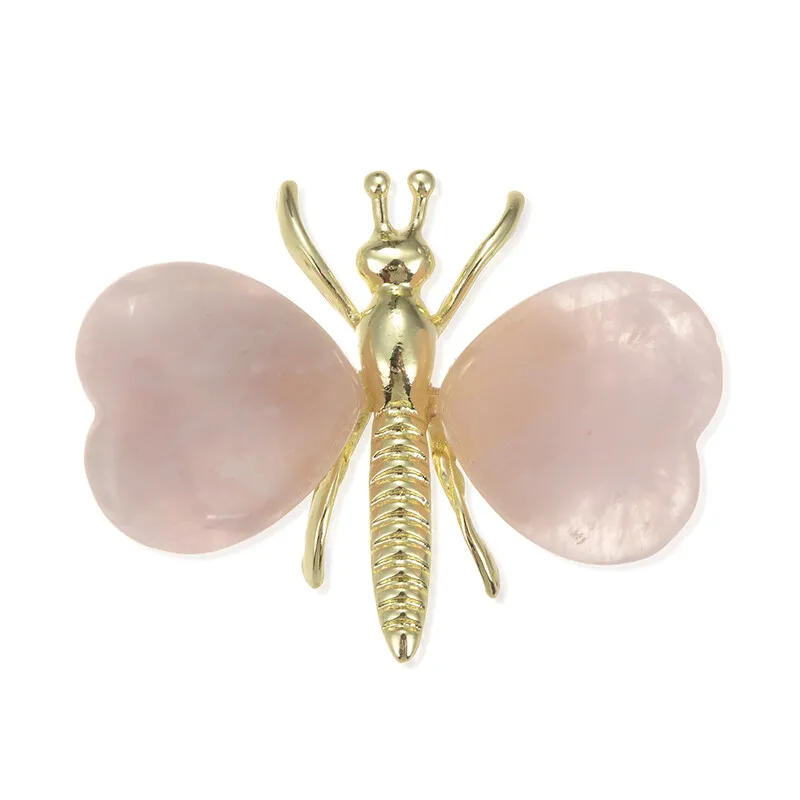 Figura in ottone con Quarzo Rosa