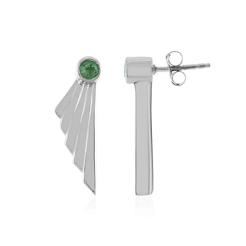 Orecchini in argento con Smeraldo Etiope (SAELOCANA)