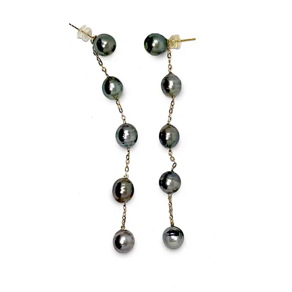 Orecchini Oro 18k perle barocche di Tahiti 8-9 mm, creazione speciale