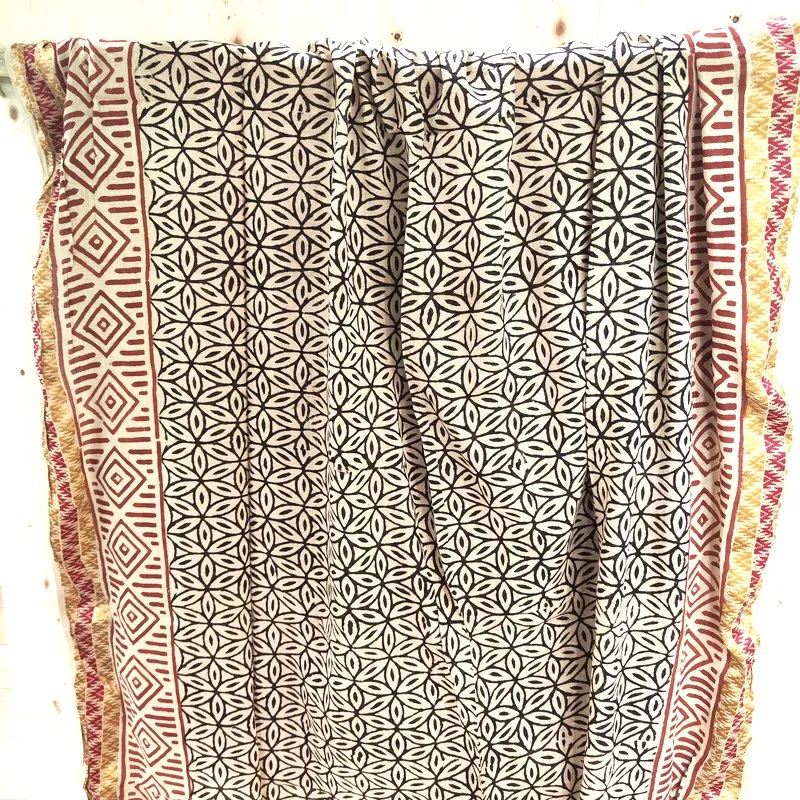 Cotton SCARF - Indian handmade pareo - HEXAFOIL