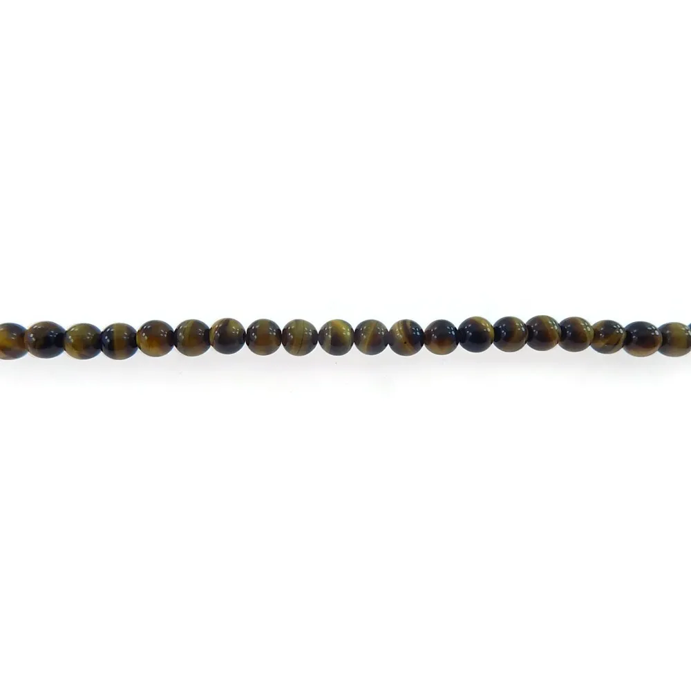 un filo di occhio di tigre cabochon diametro 6 mm.