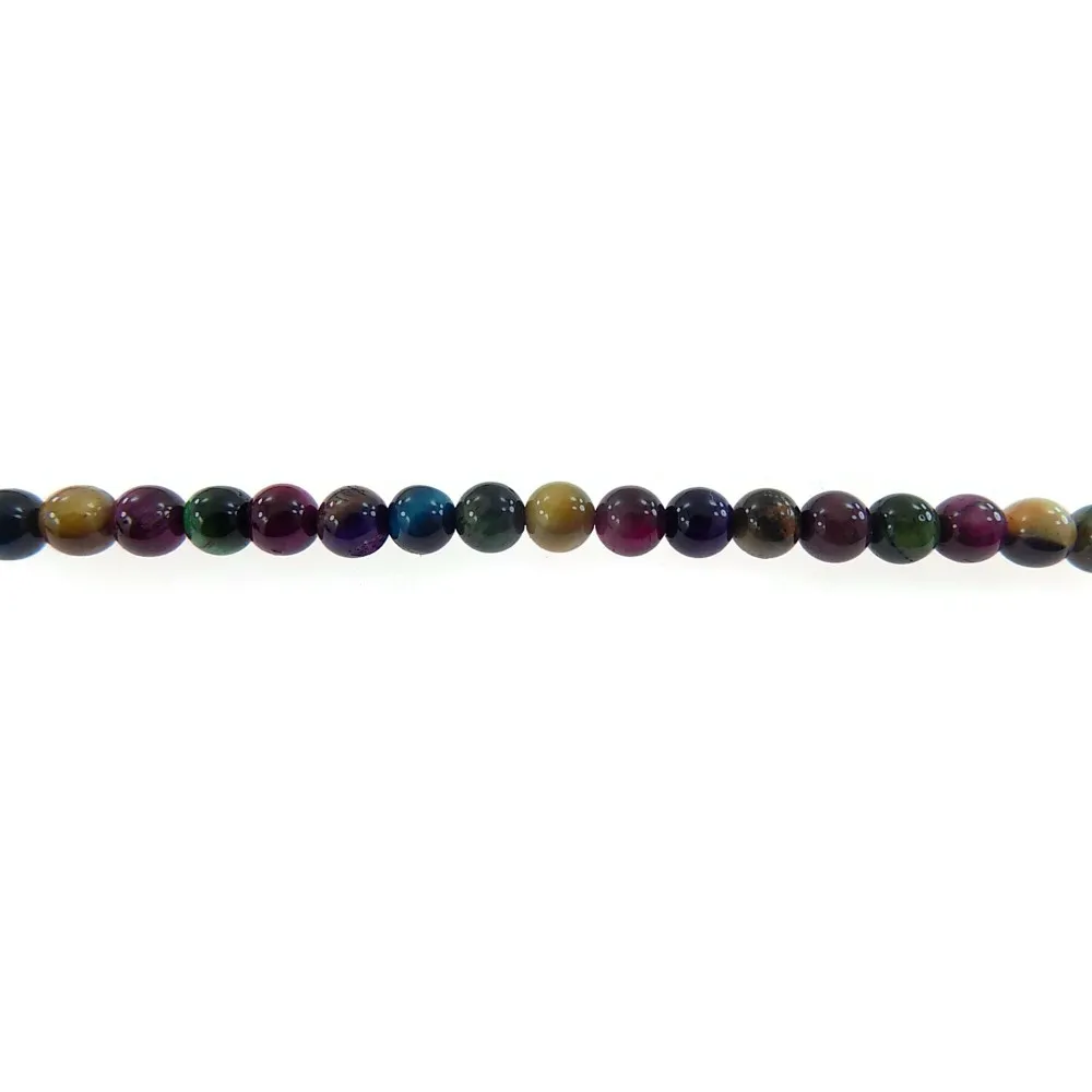 un filo di occhio di tigre mixcolor cabochon tondo 6 mm.